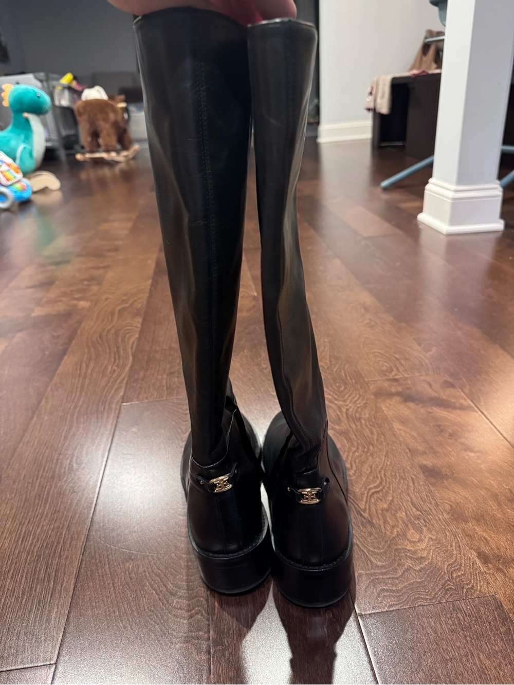 Sam Edelman Black Knee-High Leather Boots